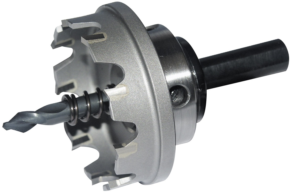 Lochsägen mit selbstzentrierendem Zentrierbohrer zum Bohren von Elektroschränke, Paneele, Elektrogehäuse und Bleche aus Stahl, Edelstahl, Aluminium und Kunststoff