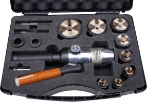 Komplettset für Elektriker mit Hydraulikpumpe und Stanzwerkzeuge für Edelstahl tristar plus